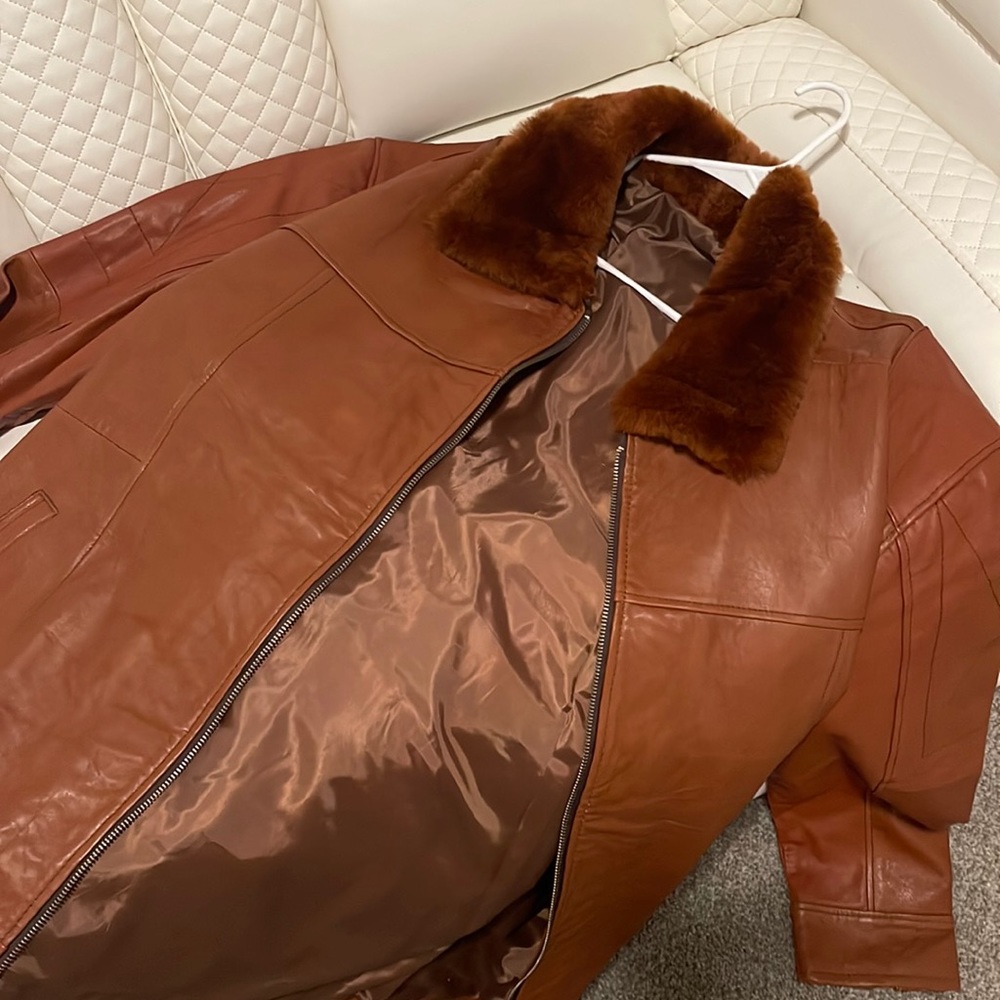 Men’s Custom-Designed Leather Coat 2XL
